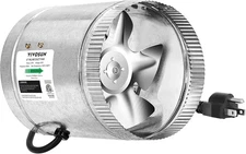 VIVOSUN 6in Electric Inline Duct Fan 240CFM, HVAC Exhaust Intake Fan Low Noise