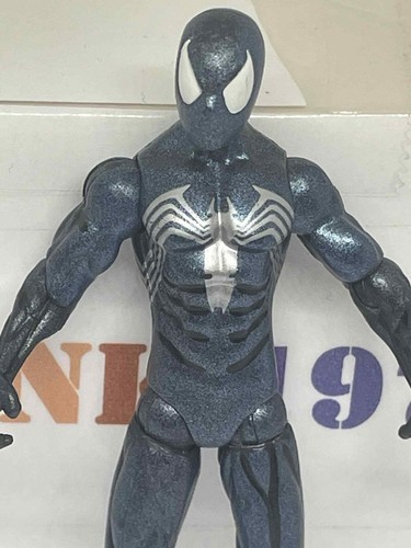 Metallic Black Costume Spider-man Figure Symbiote Suit Marvel Universe 3.75 - Picture 5 of 6