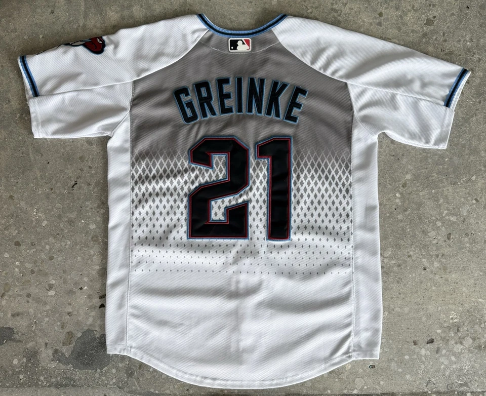 CAMISETA ZACK GREINKE ARIZONA DIAMONDBACKS AUTÉNTICA MAJESTUOSA BÉISBOL SE AJUSTA GRANDE Foto 2 de 4