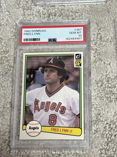 PSA 10 GEM MINT BASEBALL CARD 1982 DONRUSS FRED LYNN CALIFORNIA ANGELS