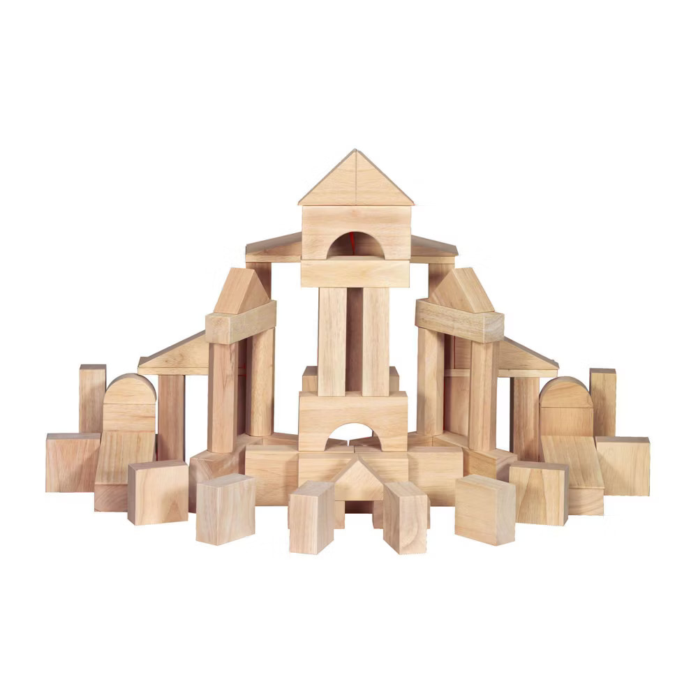 Melissa - Doug Standard Unit Solid-Wood Building Blocks With Wooden Storage Tray 7290₽