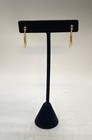 14K Yellow Gold Tapered Hoop Earrings 1" Drop 2.06g 585 Hallmarked — photo 1