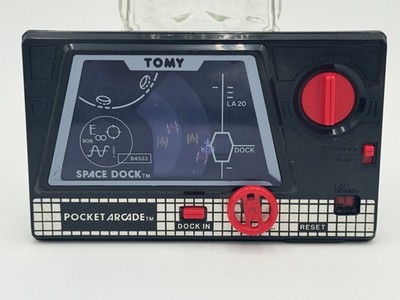 Vintage Tomy Pocket Arcade Space Dock Handheld Game Wind-Up Tested & Working