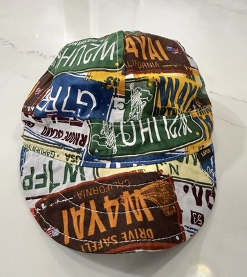 Handmade Welder s Cap License Plate Patchwork Cotton Welding Helmet NWOT