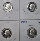 4 Coins-(2) 1957 (2) 1963 Deep Cameo Proof Silver Roosevelt Dimes (E10)