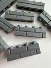 LOT 50 BRAND NEW LEGO 1x4 DARK GRAY BRICK WALL MASONRY CASTLE STONE PROFILE