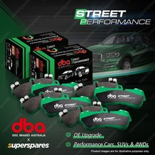 DBA Front + Rear Street Performance Brake Pads for Genesis G80 DH 3.8L 2016-On