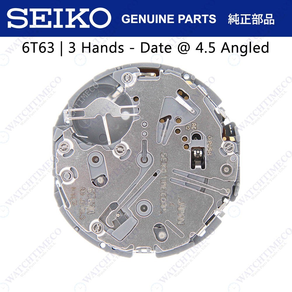 Original SEIKO 6T63 / 6T63A Quartz Watch Movement Chronograph Date
