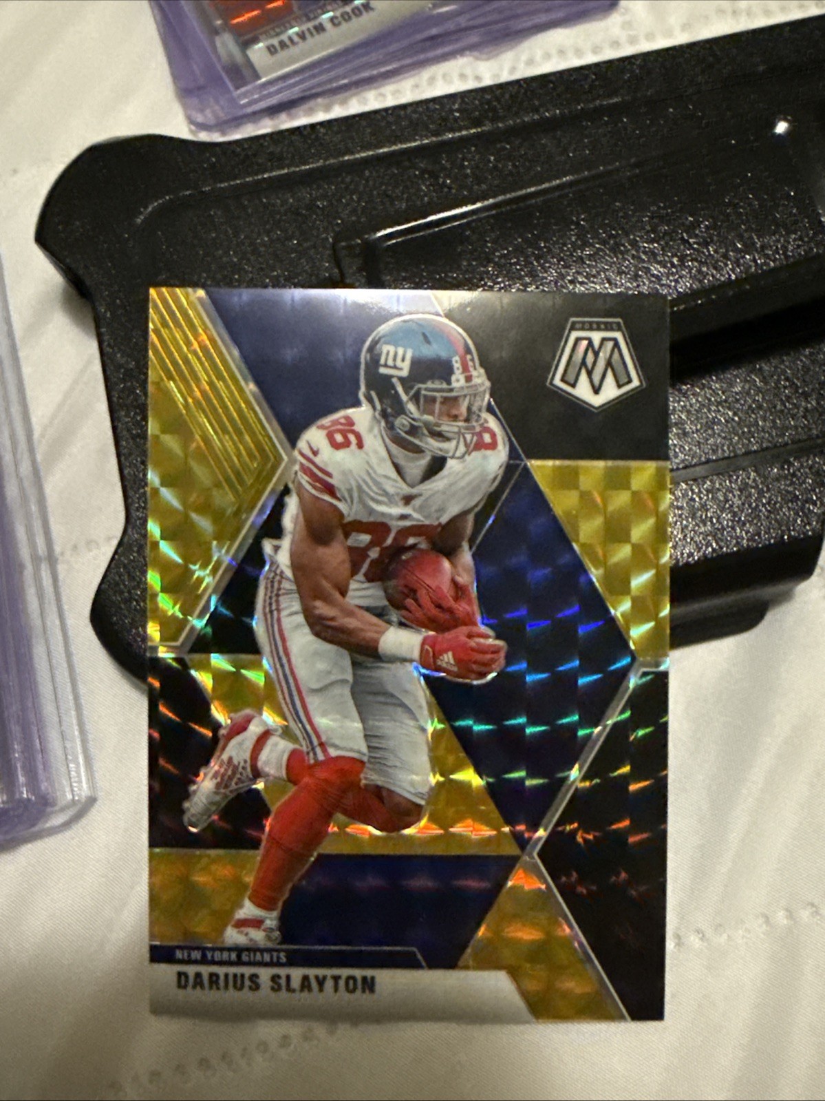 2020 Panini Mosaic Choice Football Gold Fusion Prizm SP #6/8 Darius Slayton (IND