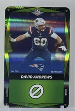 David Andrews 2024 Mattel UNO Elite NFL Core #008 Green Foil Patriots