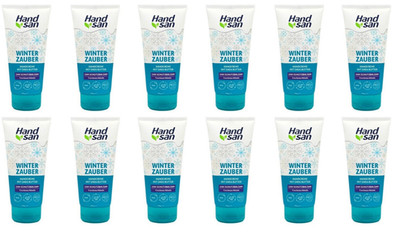 12x Handsan Winter Zauber Handcreme mit Shea Butter 24H Schutz 90ml  (12er Pack)