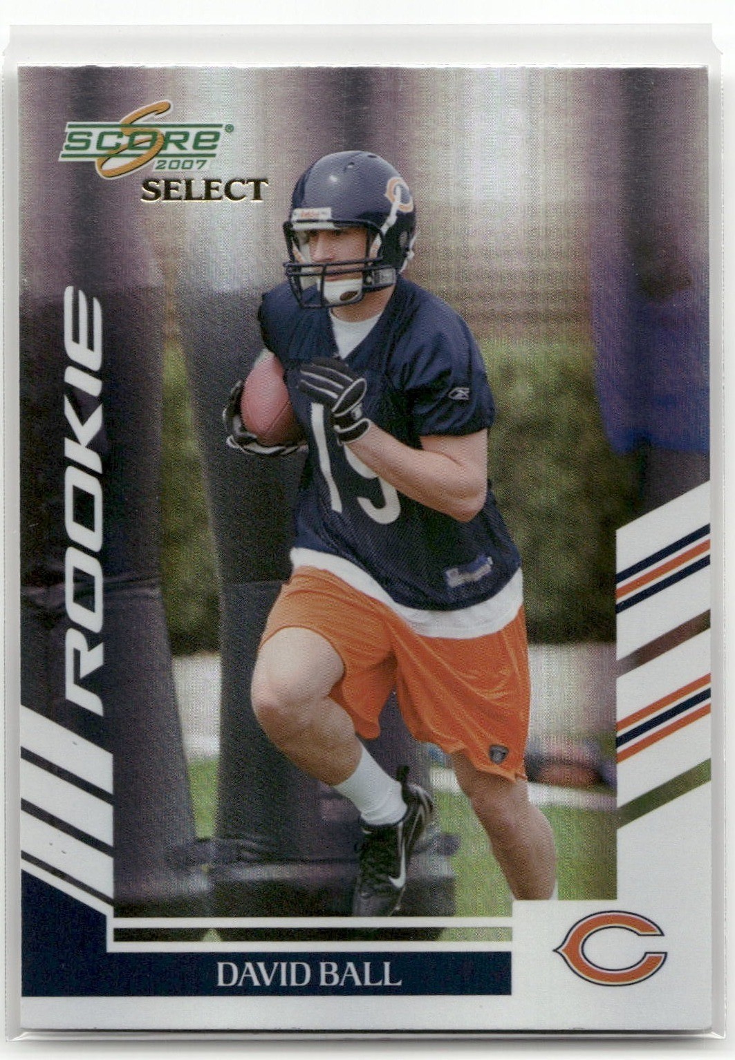 2007 Score Select David Ball #380 Numbered /599 RC Chicago Bears