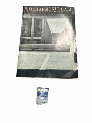 1970 Philharmonic Hall Lincoln Center Program + Ticket Virgil Fox Organ NYC