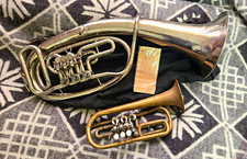 2x Instrumentos de latón de la era soviética Bb cuerno alto y trompeta Bb