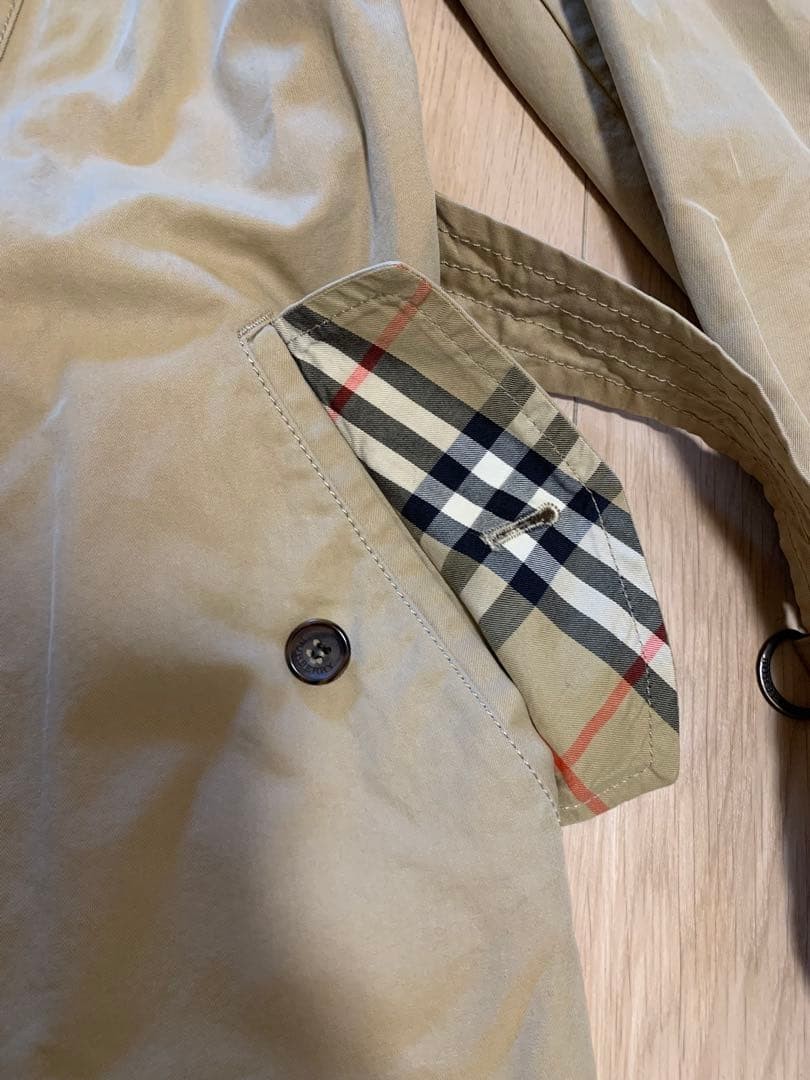 Burberry London Trench Coat Beige With Check Pattern Size M For Women thumbnail 8