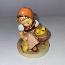 Vintage Hummel Goebel Figurine Chick Girl Girl with Chicks # 57/0 Handpainted Po