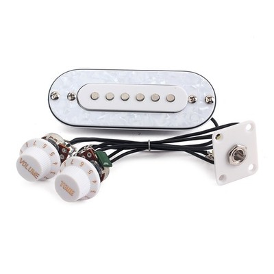 1 Set Prewired 52mm Bridge Pickup White Pearl Für E-/Akustikgitarre
