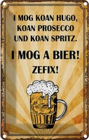 Blechschild 30X20 Cm I Mog Koan Hugo A Bier Essen Trinken Deko Geschenk Metall S