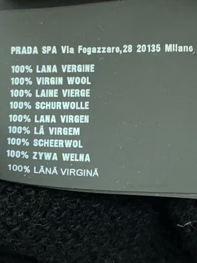 PRADA Heart Logo Crew Neck Sweater (Lightweight) Size 50 Wool Black thumbnail 5