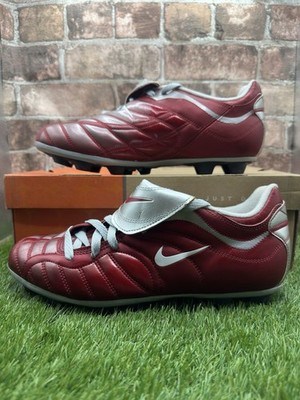 Nike Air Zoom Totalissimo II VT FG Fußballschuhe Herren Größe UK 9,5 Rot Schnürschuhe