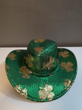 St Patrick's Day Party Hats And Shamrock Glasses Green For Adults.