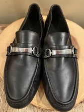 Cole Haan Men 11.5 M Somerset Bit II Loafers Black Tumbled Leather $168