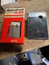 Vintage Admiral 6 Transistor Portable AM Radio w/ Box Model PR-11