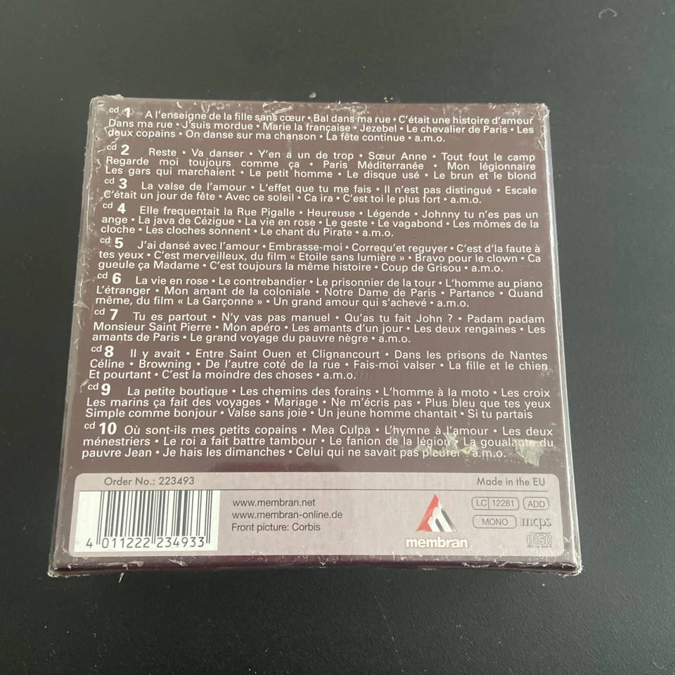 EDITH PIAF - Adieu Mon Coeur 10 CD BOX SET NEW SEALED - Image 2 of 4