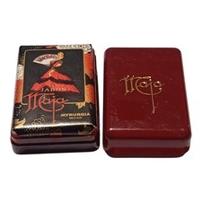 Jabonera de colección Maja Jabón Myrurgia México y plástico rojo contenedor de 2 piezas