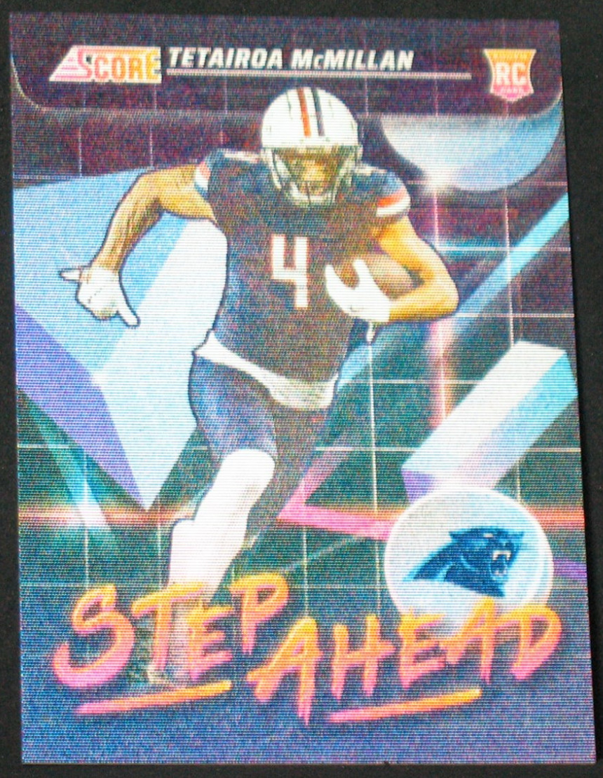 Tetairoa McMillan 2025 Panini Score Step Ahead 3D Rookie Insert Arizona Panthers