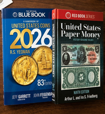2026 Official Blue Book Guide US Coins & US Paper Money 9th Ed Catalog Lot NEW