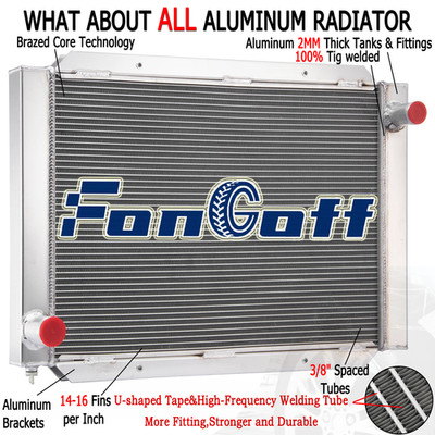 For Airboat 31''W x 21'' H 209000 2 Row Universal Aluminum Radiator