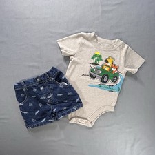 Garanimals One Piece And Shorts Set Animals Boys 12 Month