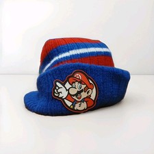 Vintage Super Mario Brothers Nintendo Rimmed Beanie