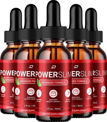 (5 Pack) Powerslim Liquid Drops   Powerslim Drops Extra Strength Natural Blend
