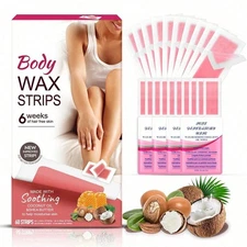 Facial Body Hair Removal Wax Strips Double Sided Depilatory Paper Bikini Leg Arm