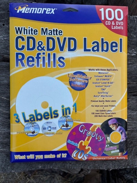 CD & DVD Refils White Matte 100 Lables New