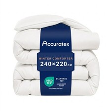 Couette d'Hiver Chaude 450 GSM 240x220 cm pour Lit 2 Personnes Down Blanc