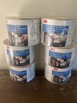 New 6 Pack - 3M 8067 Acrylic All Weather Window Flashing Tape 4 W in. x 75 L ft.