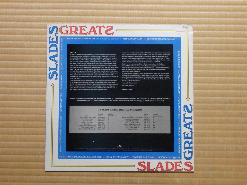 Slade – Slades Greats  SLAD 1 UK 1984 NM vinyl - Image 3 of 4