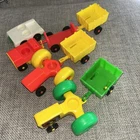 Lot Of 8 Fisher Price Little People Farm Tractor Trailers & Vehicles