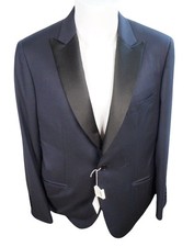 NWT BRIONI Tuxedo Jacket Midnight Blue One Button Super 160s Size 44 US 54 EU