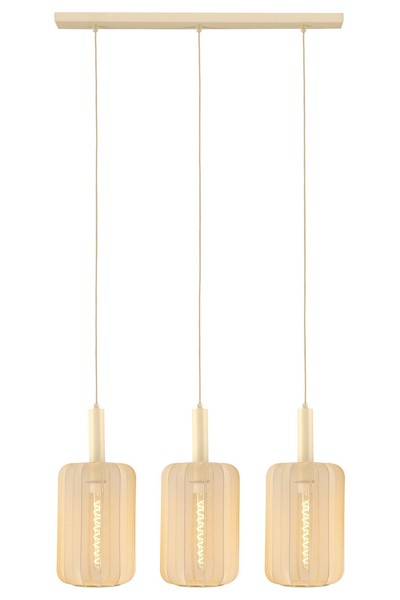 Pendelleuchte Metall Beige Messing 3-Flammig Esszimmer E27 HäNgelampe Wohnzimmer-image