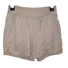 Members Mark Womens Tencel Shorts Cream Lyocell Elastic Waist XS WSCL-350-2025