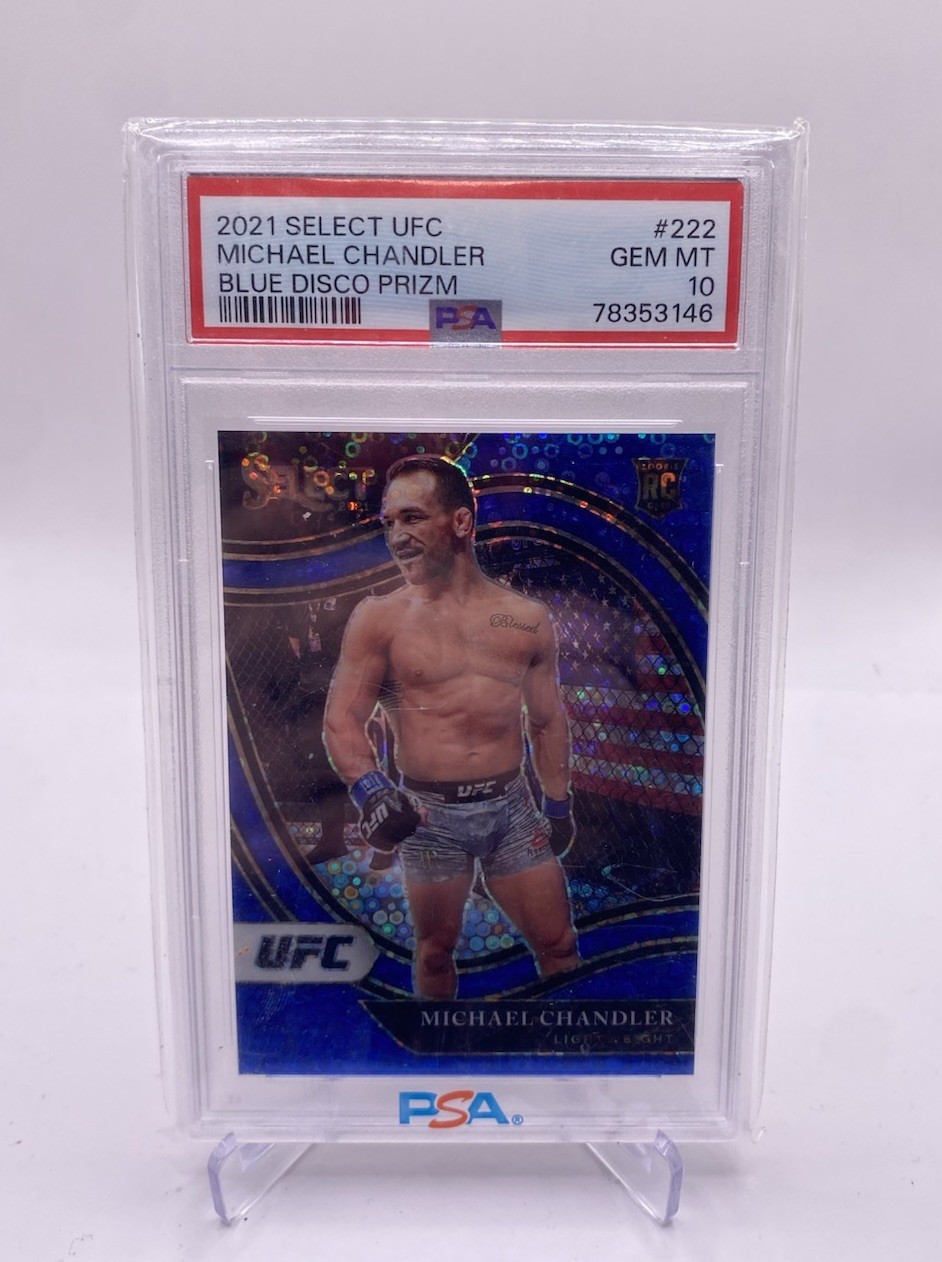2021 Panini Select UFC Octagonside Michael Chandler Blue Disco #222 /99 PSA 10 …