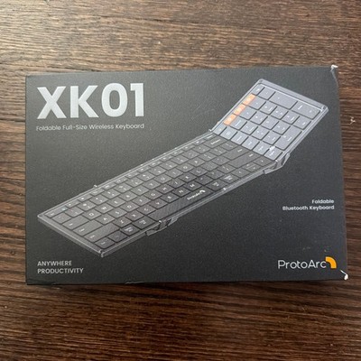 ProtoArc XK01 Plus Foldable Backlit Full-Size Wireless Keyboard - Open Box