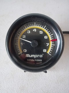 Vintage Sunpro 8 000 RPM Tachometer Hot Rod