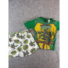 Teenage Mutant Ninja Turtles T Shirt Shorts Pajama Set Boys 6 Green Sleepwear