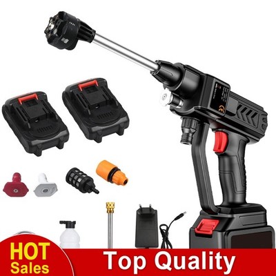 650W High Pressure Cleaner Dual Battery Mobile Car Washing Spray Gun New Tool