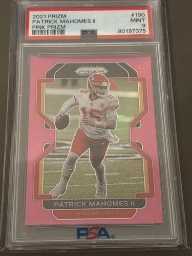 2021 Panini - Prizm Football Patrick Mahomes Pink Prizm Psa 9